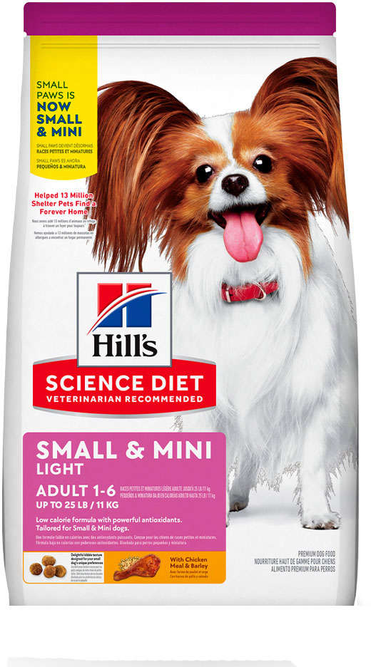 Ração Seca Hill's Science Diet Light Pedaços Pequenos para Cães Adultos - 2,04Kg