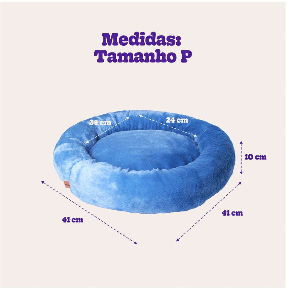 Cama Nuvem Meau Algodão Doce Azul - Tam. P