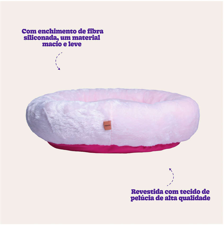 Cama Nuvem Meau Brigadeiro Rosa - Tam. G