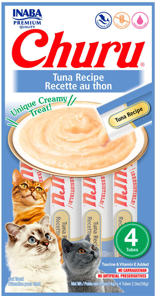 Petisco Churu para Gatos Sabor Atum - 1 Pacote (4 Unidades)