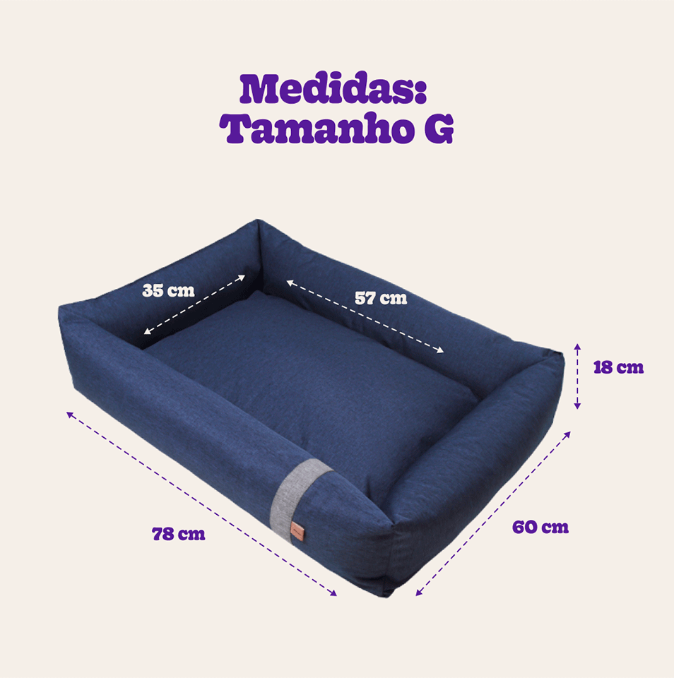 Cama Meau Lona Azul Marinho - Tam. G