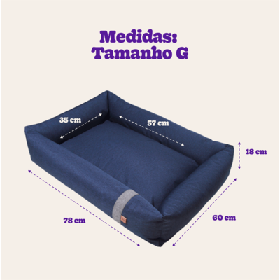 Cama Meau Lona Azul Marinho