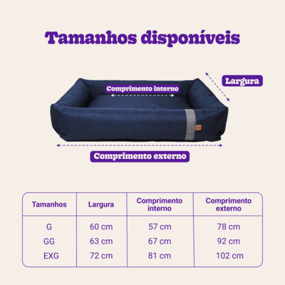 Cama Meau Lona Azul Marinho