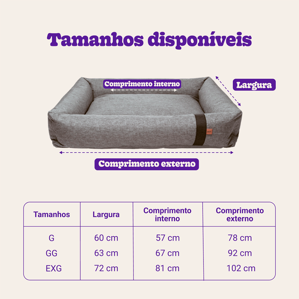 Cama Meau Lona Cinza - Tam. G