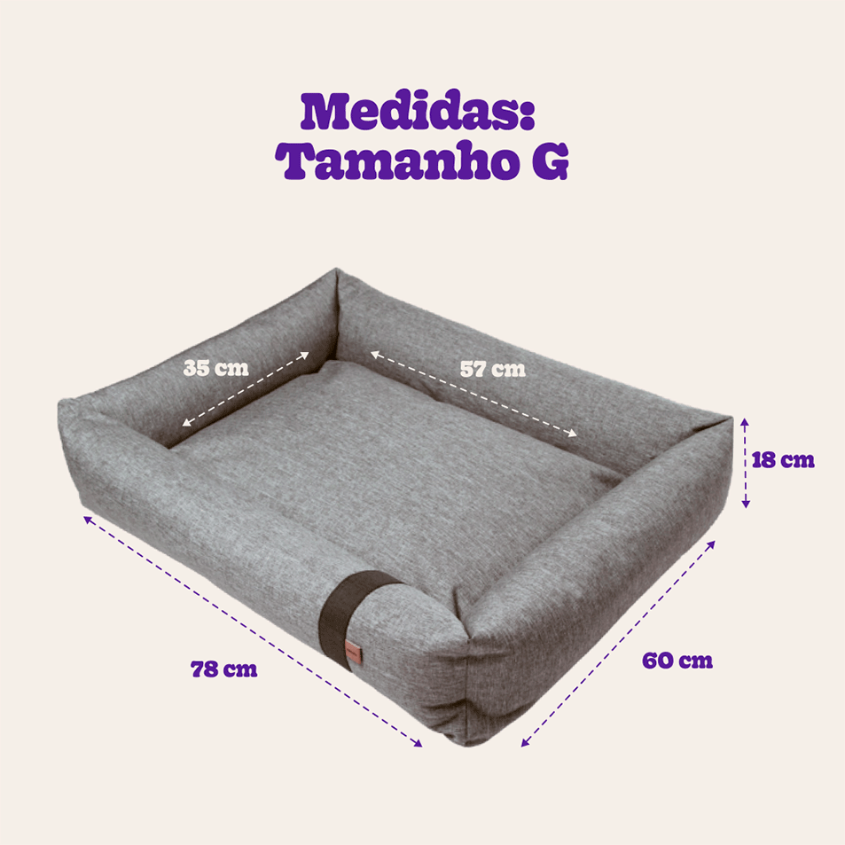 Cama Meau Lona Cinza - Tam. G