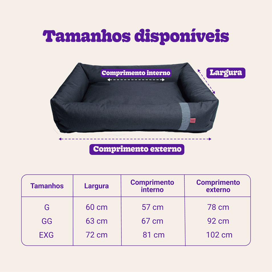 Cama Meau Lona Chumbo - Tam. GG
