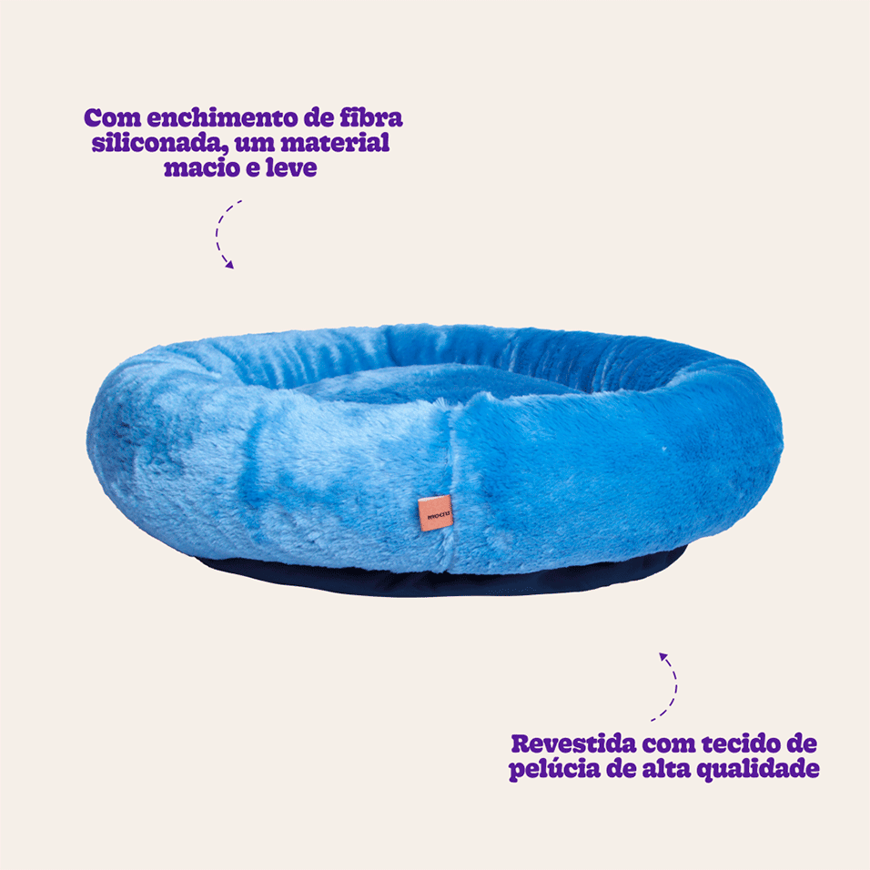 Cama Nuvem Meau Algodão Doce Azul - Tam. G