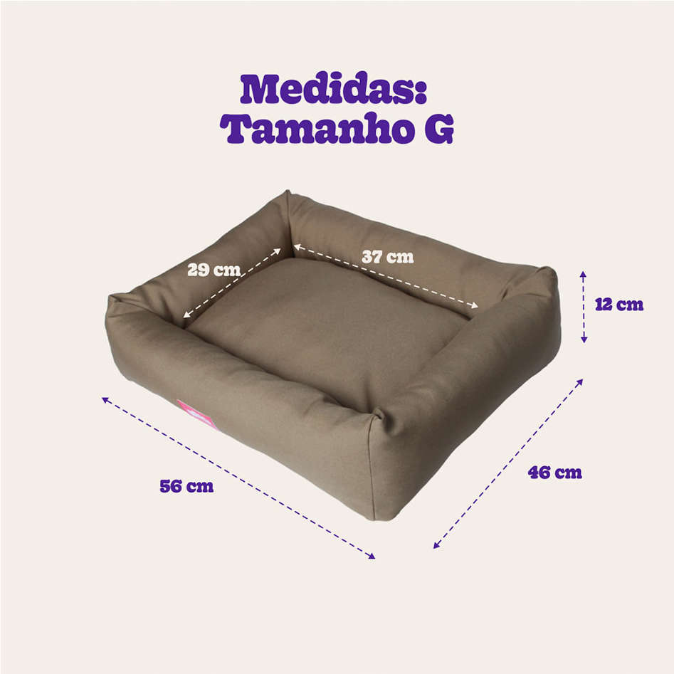 Cama Kroco Retangular Cáqui - Tam. G