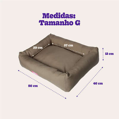 Cama Kroco Retangular Cáqui