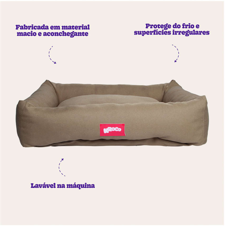 Cama Kroco Retangular Cáqui - Tam. P