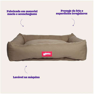 Cama Kroco Retangular Cáqui