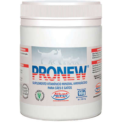 Suplemento Vitamínico Alivet Pronew 1500 mg para Cães e Gatos