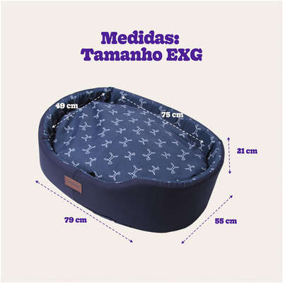 Cama Meau Europa Paris Azul Marinho