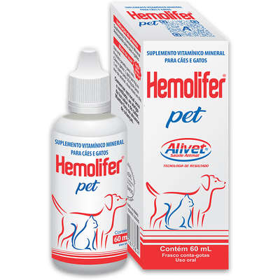 Suplemento Vitamínico Alivet Hemolifer para Cães e Gatos