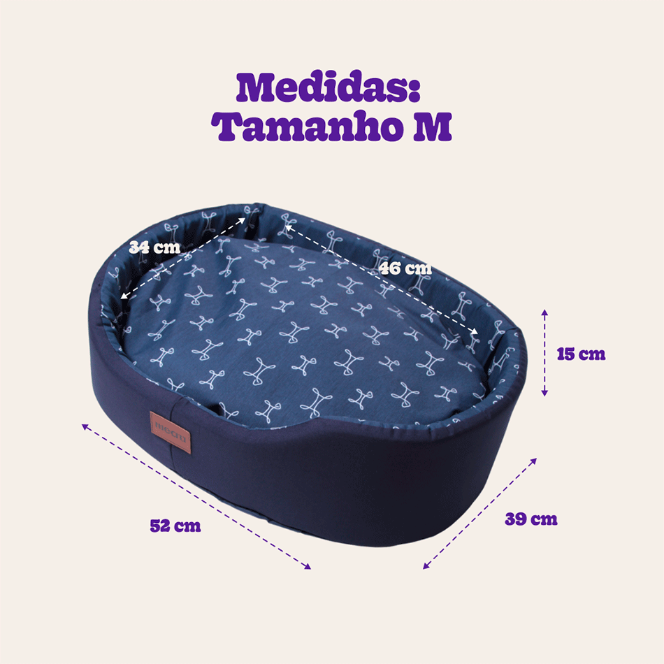 Cama Meau Europa Paris Azul Marinho - Tam. M