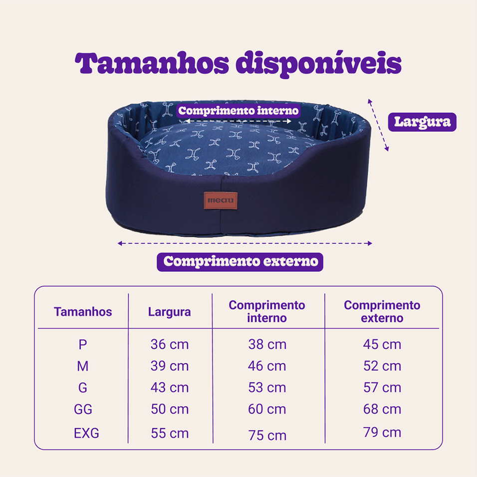 Cama Meau Europa Paris Azul Marinho - Tam. EXG