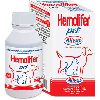 Suplemento Vitamínico Alivet Hemolifer para Cães e Gatos