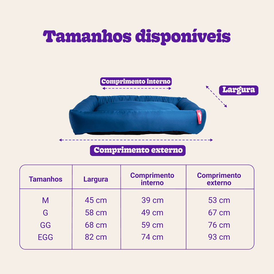 Cama Kroco Cancun Azul - Tam. EGG