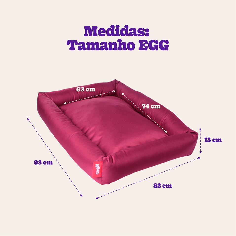 Cama Kroco Cancun Bordô - Tam. EGG