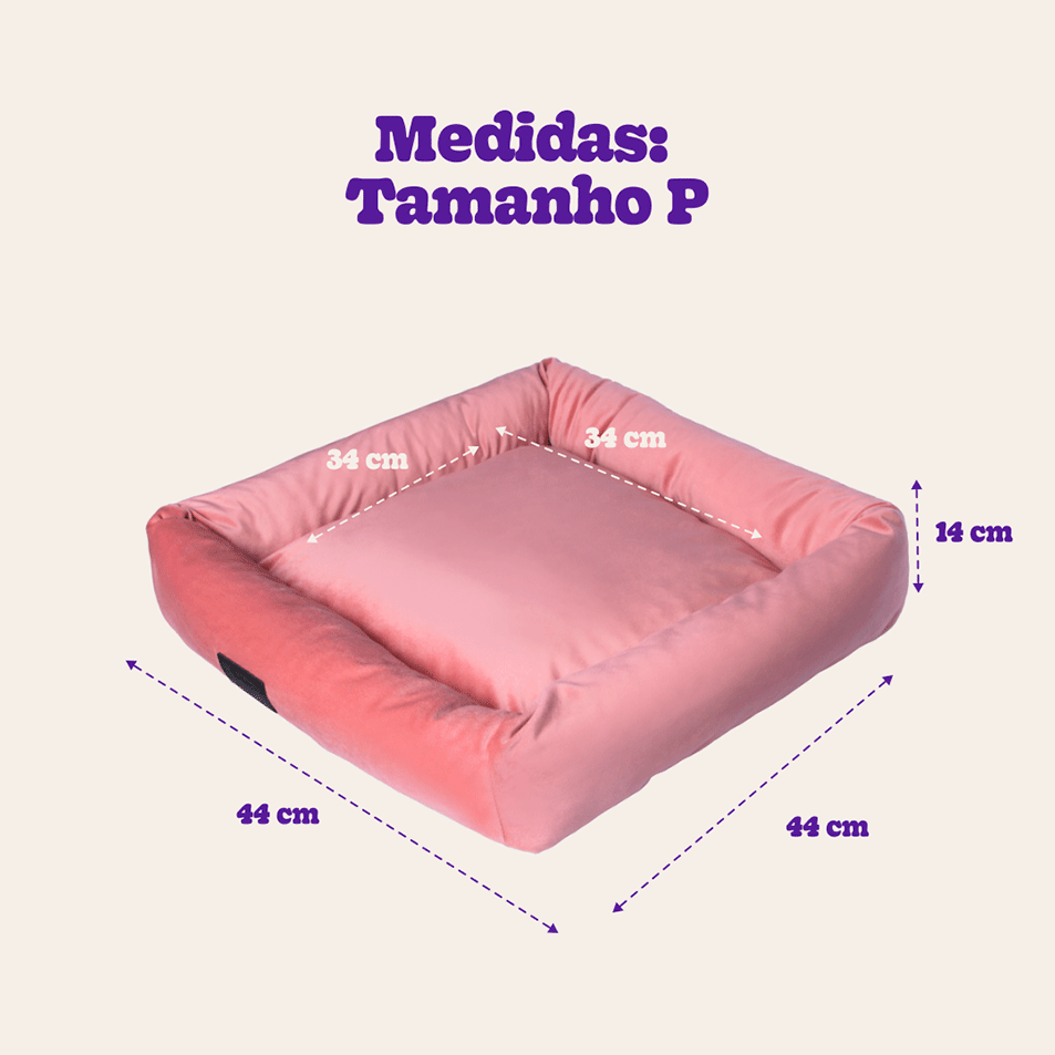 Cama Fábrica Pet Macia Persa Rose - Tam. P
