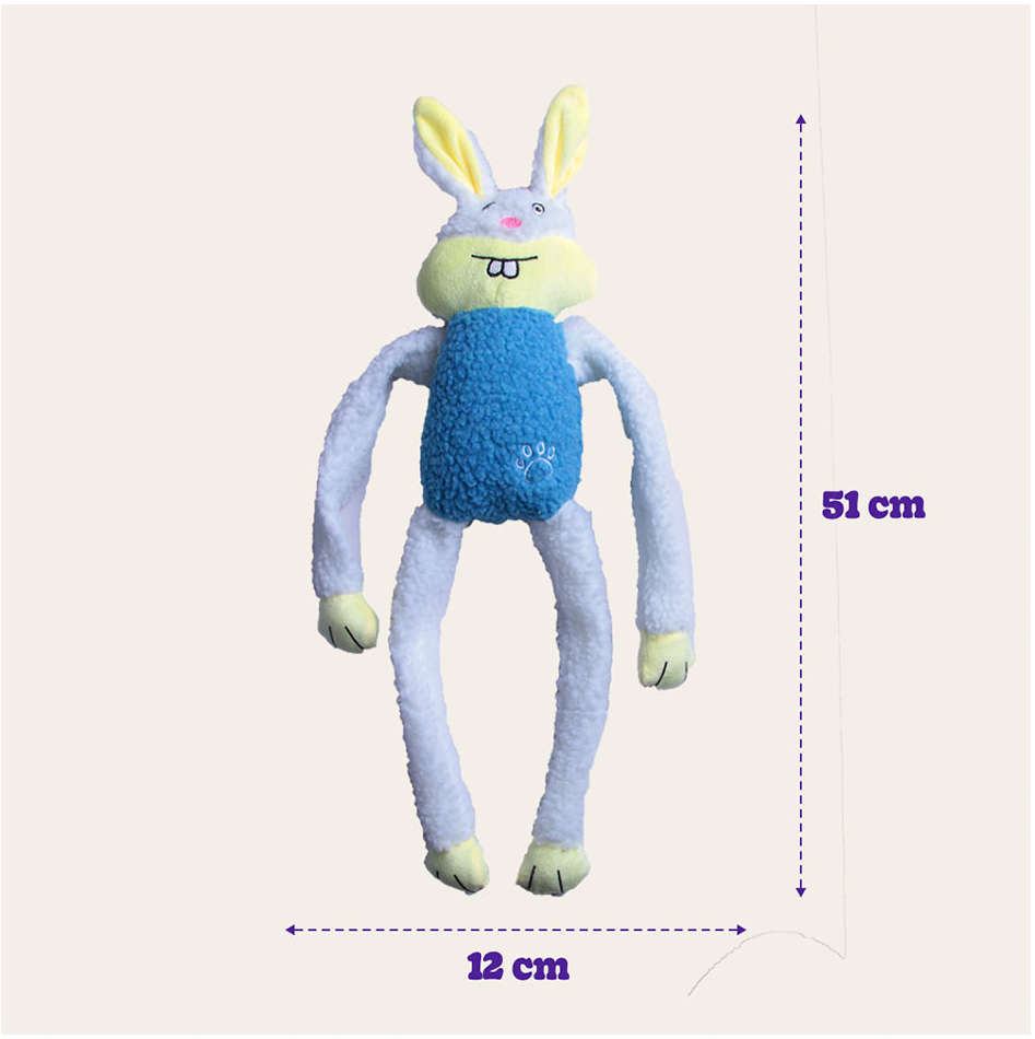Brinquedo Chalesco Pelúcia Coelho para Cães - Tam. Único