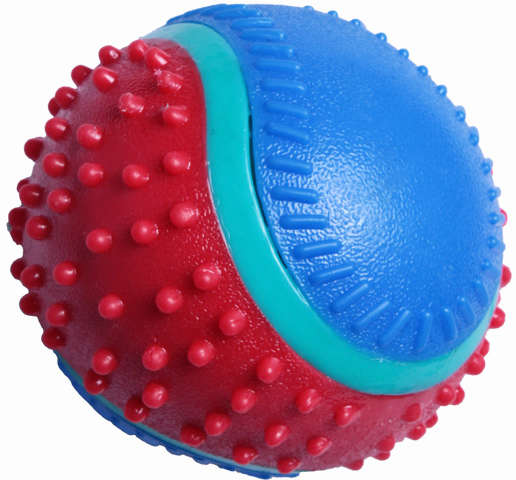 Brinquedo Kroco Bola de Tênis Spike Vermelho para Cães - Tam. Único