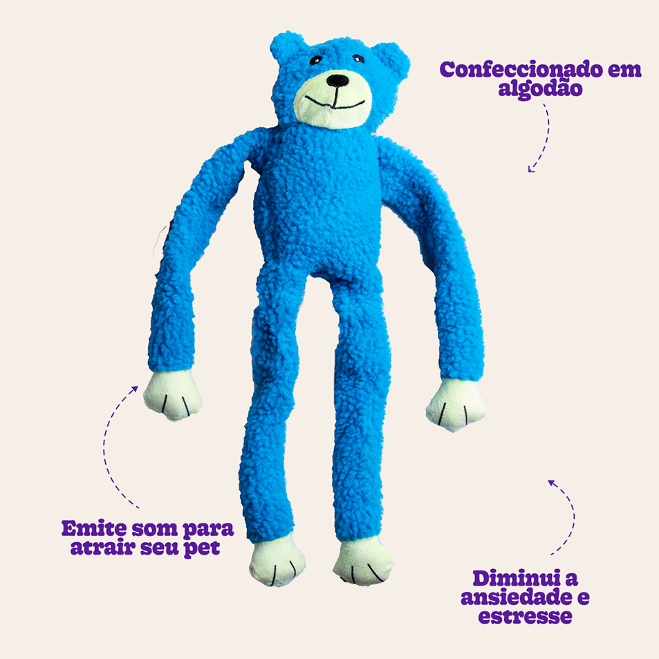 Brinquedo Chalesco Pelúcia Urso para Cães - Tam. Único