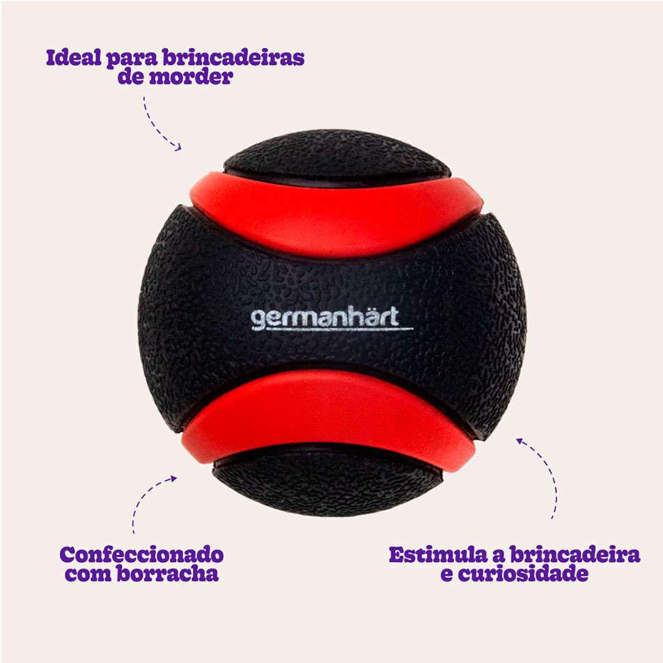 Brinquedo Bola Germanhart Ultraball com Apito para Cães - Tam. Único
