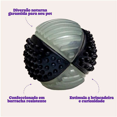 Brinquedo Bola Germanhart Glowball com LED para Cães