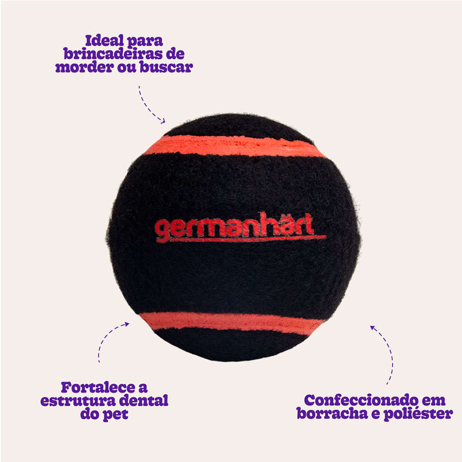 Brinquedo Mordedor Germanhart Bola de Tênis para Cães - Tam. Único