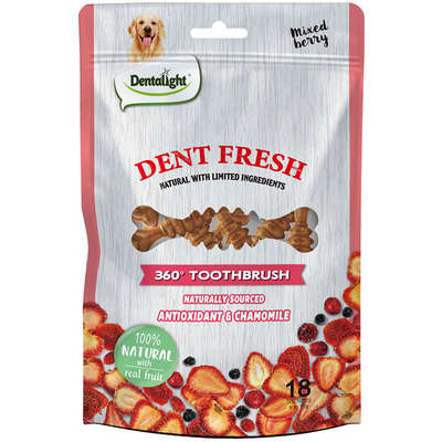 Petisco Dentalight Dent Fresh Frutas Vermelhas para Cães