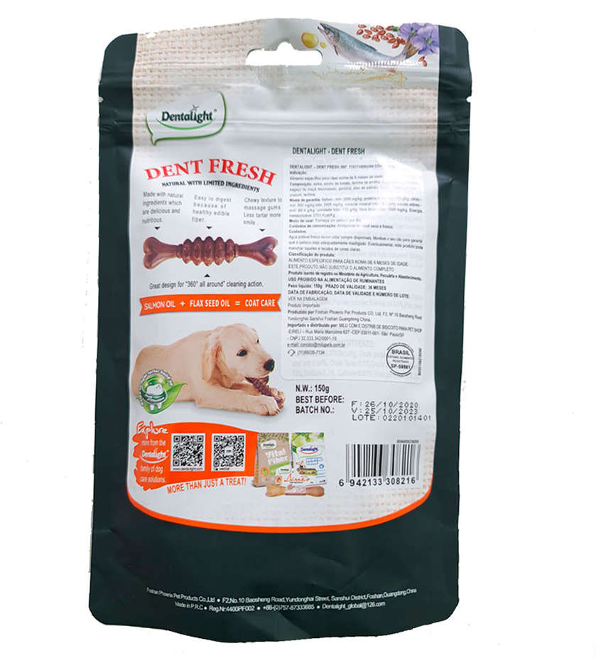 Petisco Dentalight Dent Fresh 360 Óleos de Salmão e Linhaça para Cães - 150 g