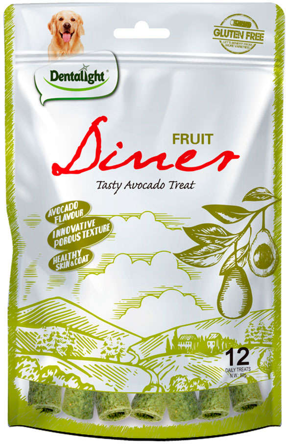 Petisco Dentalight Fruit Diner Sabor Abacate para Cães - 80 g