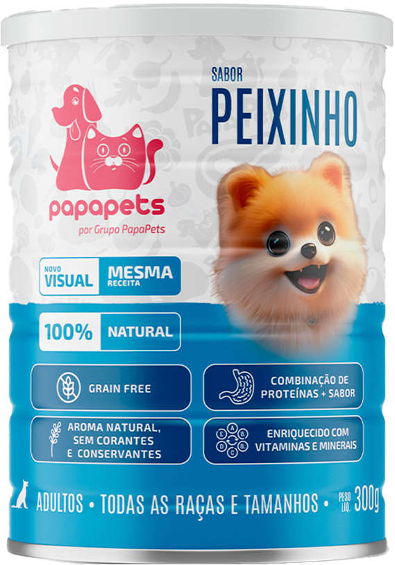 Ração Úmida Papapets Peixinho para Cães Adultos - 300 g