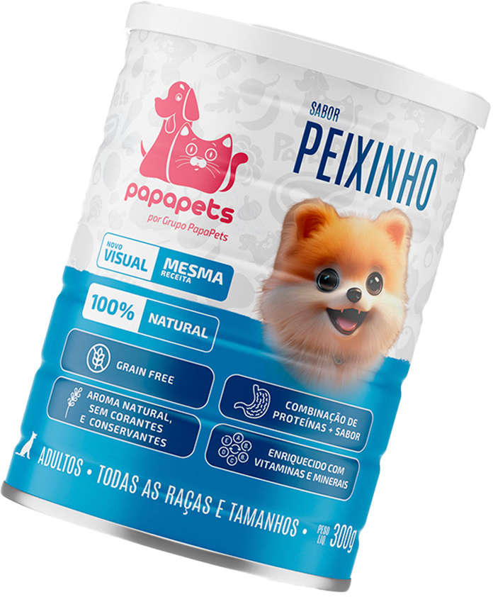 Ração Úmida Papapets Peixinho para Cães Adultos - 300 g
