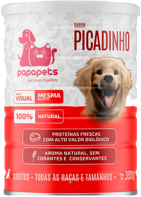 Ração Úmida Papapets Picadinho para Cães Adultos - 300 g