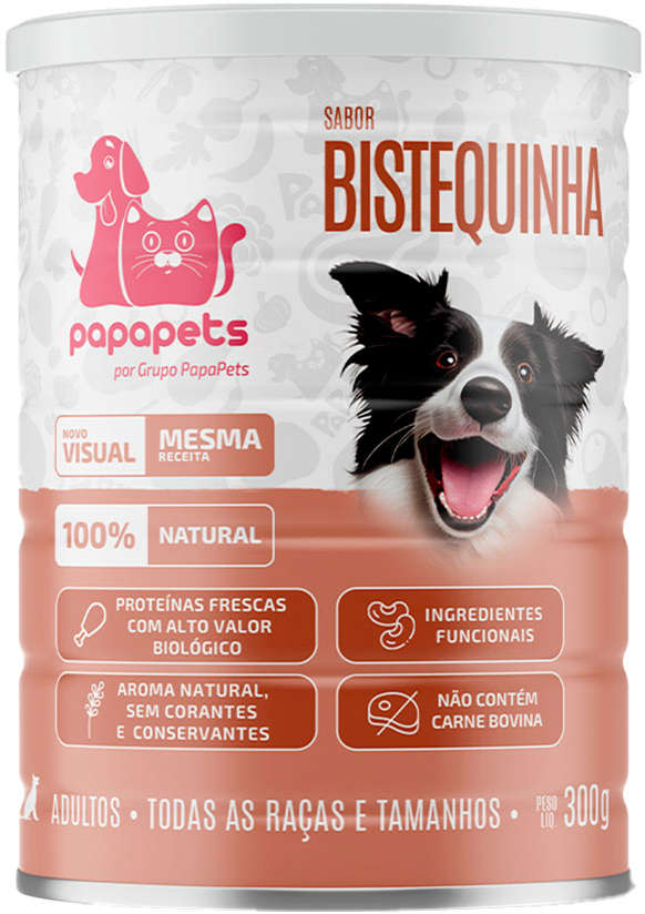 Ração Úmida Papapets Bistequinha para Cães Adultos - 300 g