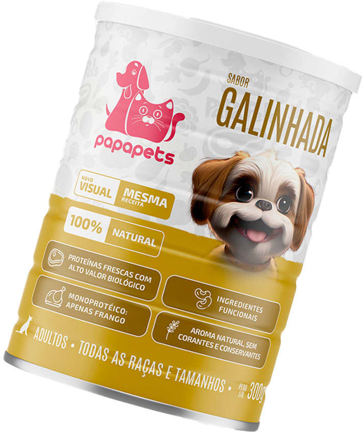 Ração Úmida Papapets Galinhada para Cães Adultos - 300 g