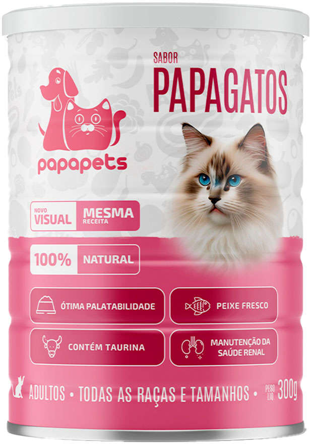 Ração Úmida Papapets Papagatos para Gatos Adultos - 300 g