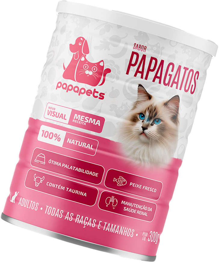 Ração Úmida Papapets Papagatos para Gatos Adultos - 300 g