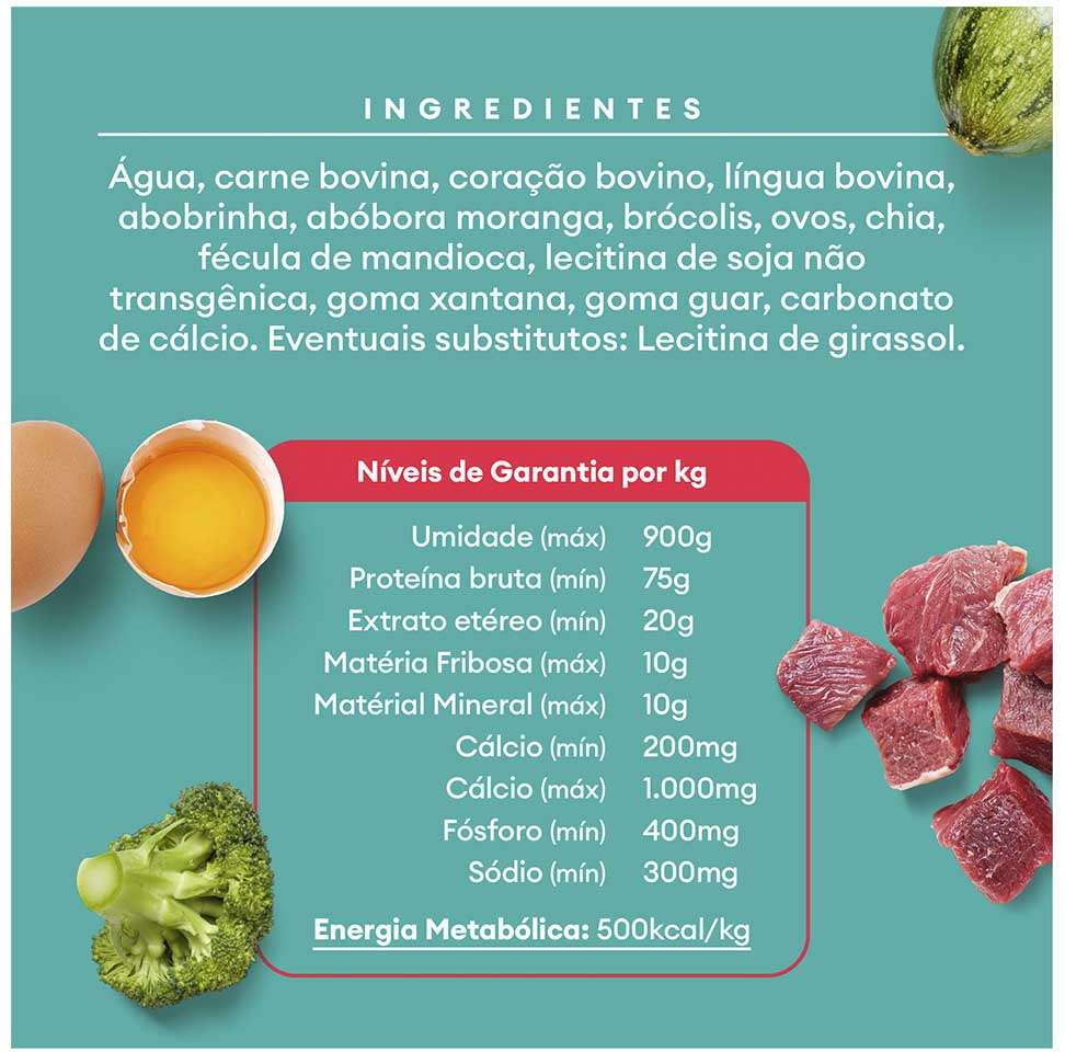 Ração Úmida Pet Delícia Sachê Natural Ragu de Carne com Legumes para Cães - 80 g