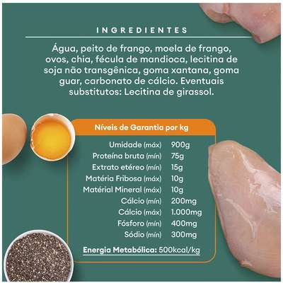 Ração Úmida Pet Delícia Sachê Natural Ragu de Frango com Chia para Gatos