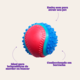 Brinquedo Kroco Bola de Tênis Spike Vermelho para Cães
