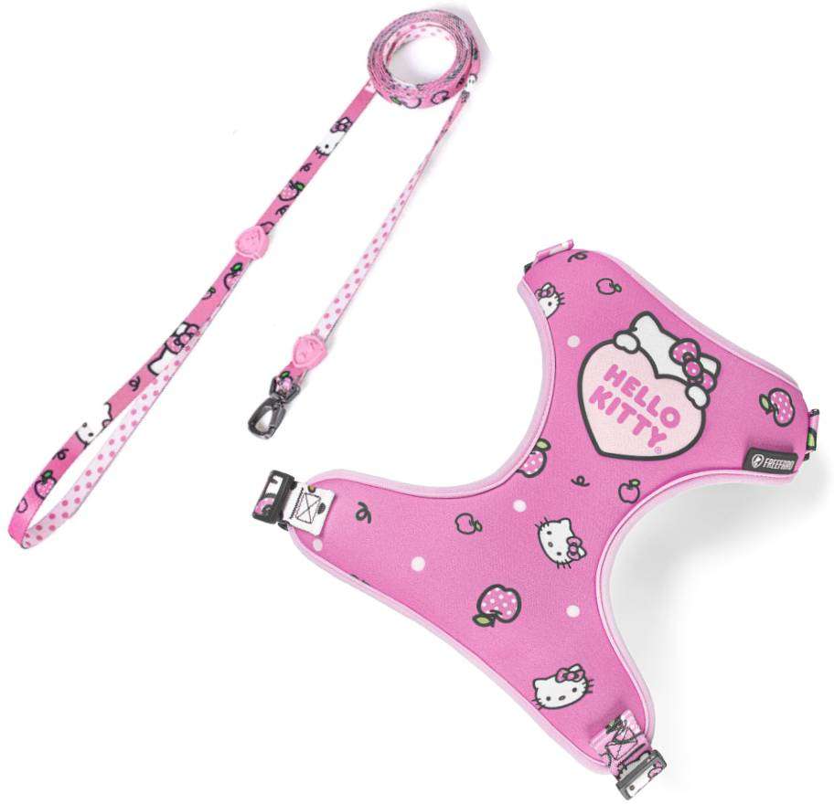 Peitoral Air e Guia Freefaro Hello Kitty para Cães - Tam G