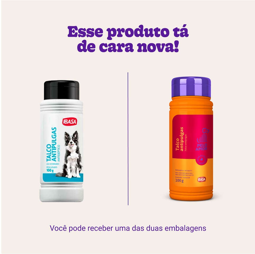 Talco Anti Pulgas Ibasa para Cães - 100 g