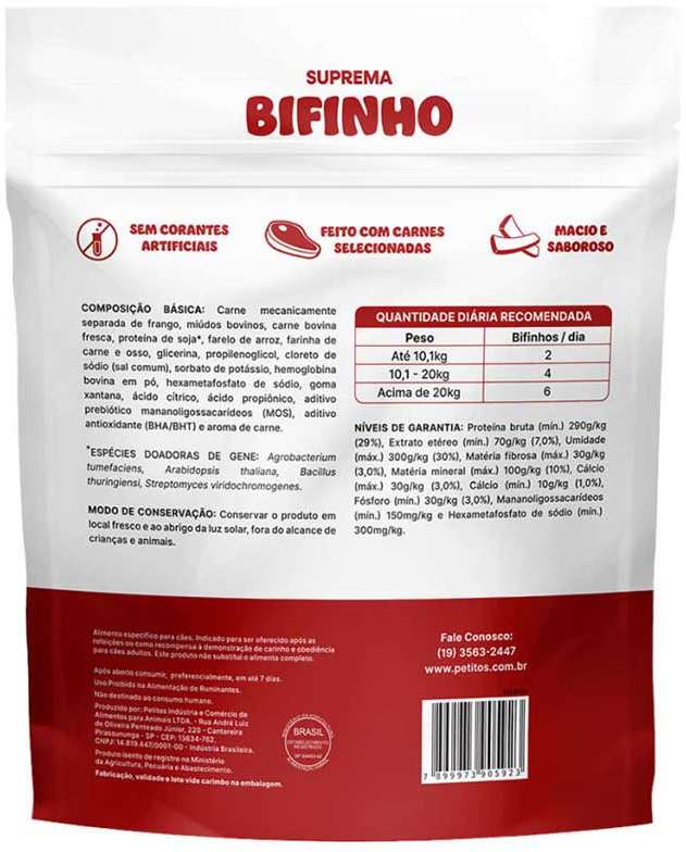 Bifinho Suprema para Cães Sabor Carne - 500g