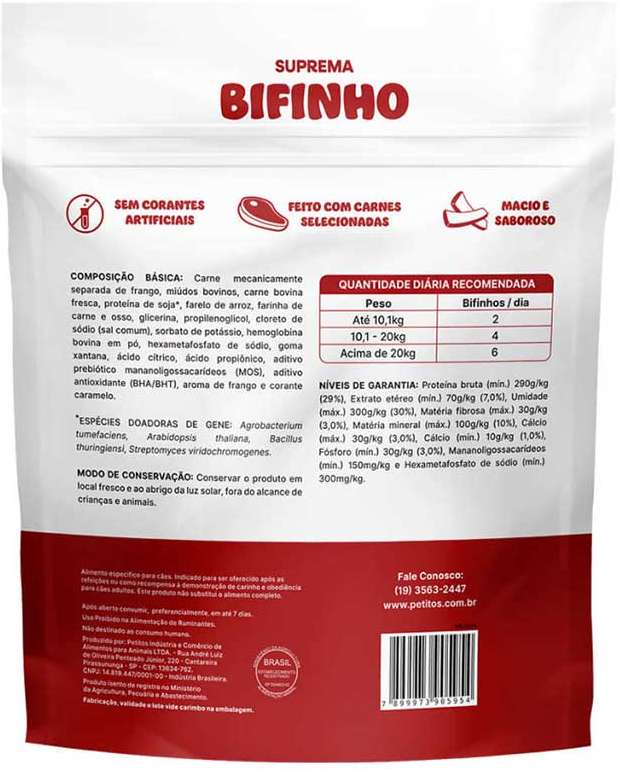 Bifinho Suprema para Cães Sabor Frango - 500g