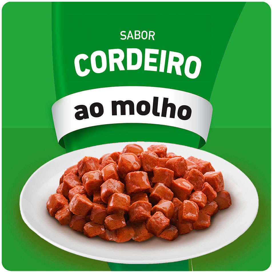 Ração Úmida Kitekat Sachê Cordeiro ao Molho para Gatos Adultos - 70 g