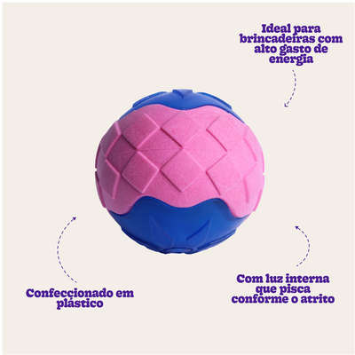 Brinquedo Kroco Bola Piscante Azul para Cães