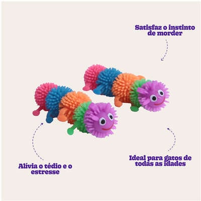 Brinquedo Kroco Centopeia Roxo para Gatos